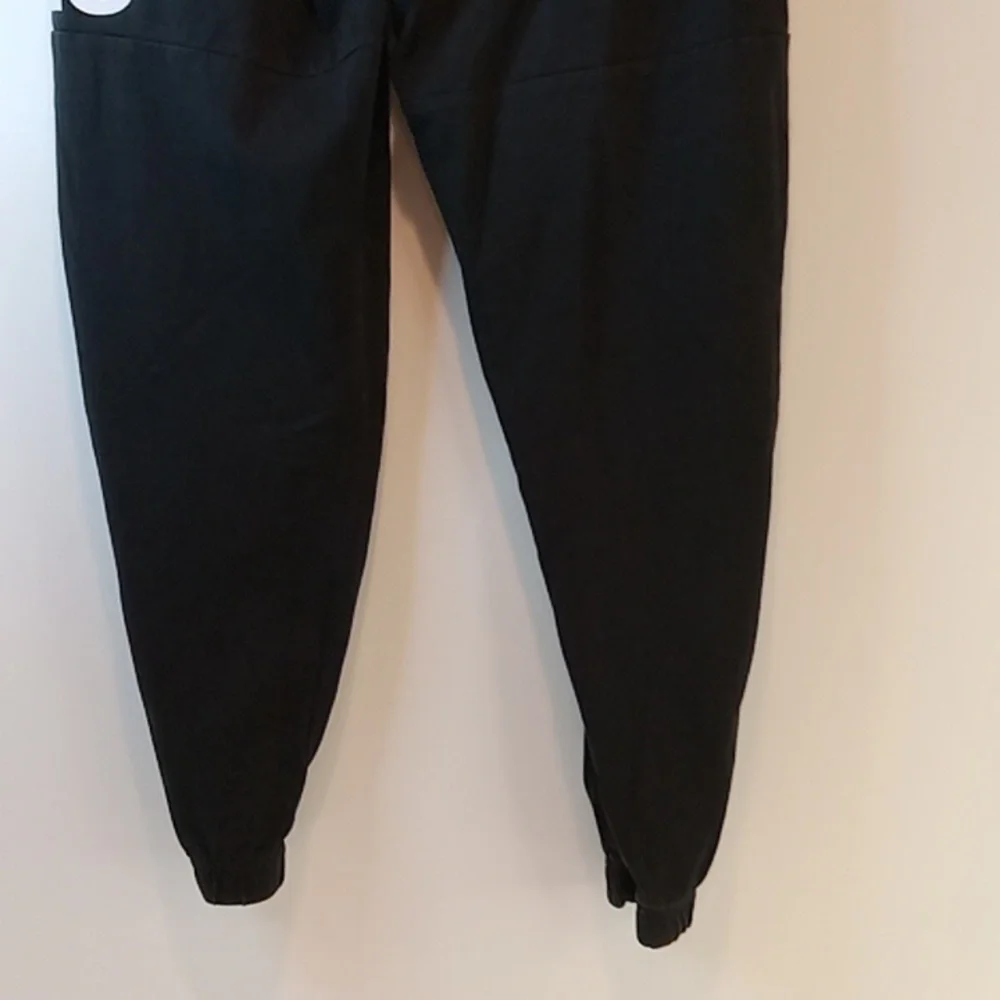 Adidas Spell Out Sweatpants Jogging Pants Black Drawstring Men's Sz L EUC NICE!